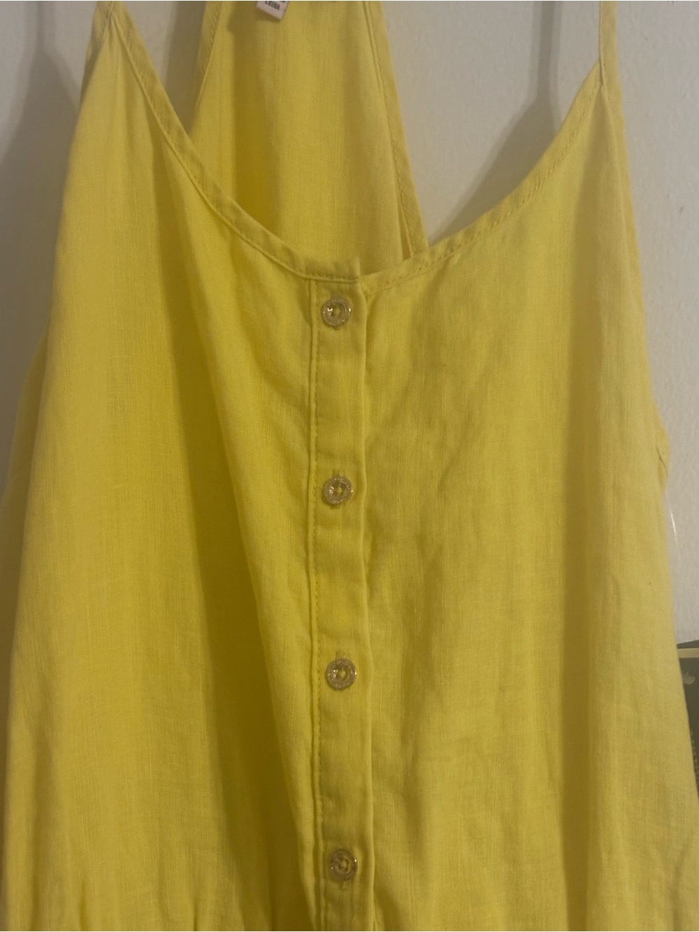 Juicy Couture Yellow Spaghetti-Strap Drawstring Mini Dress - Picture 4 of 9